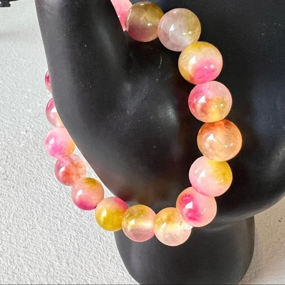 Natural Stone Beads 8mm Rose Red Jasper RounSemi precious natural stone bracelet